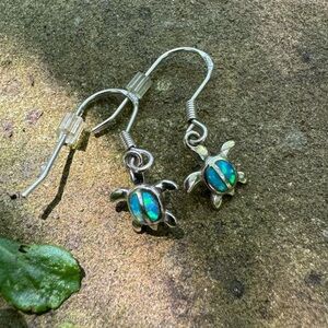 Sea Turtle Sterling Silver Earrings